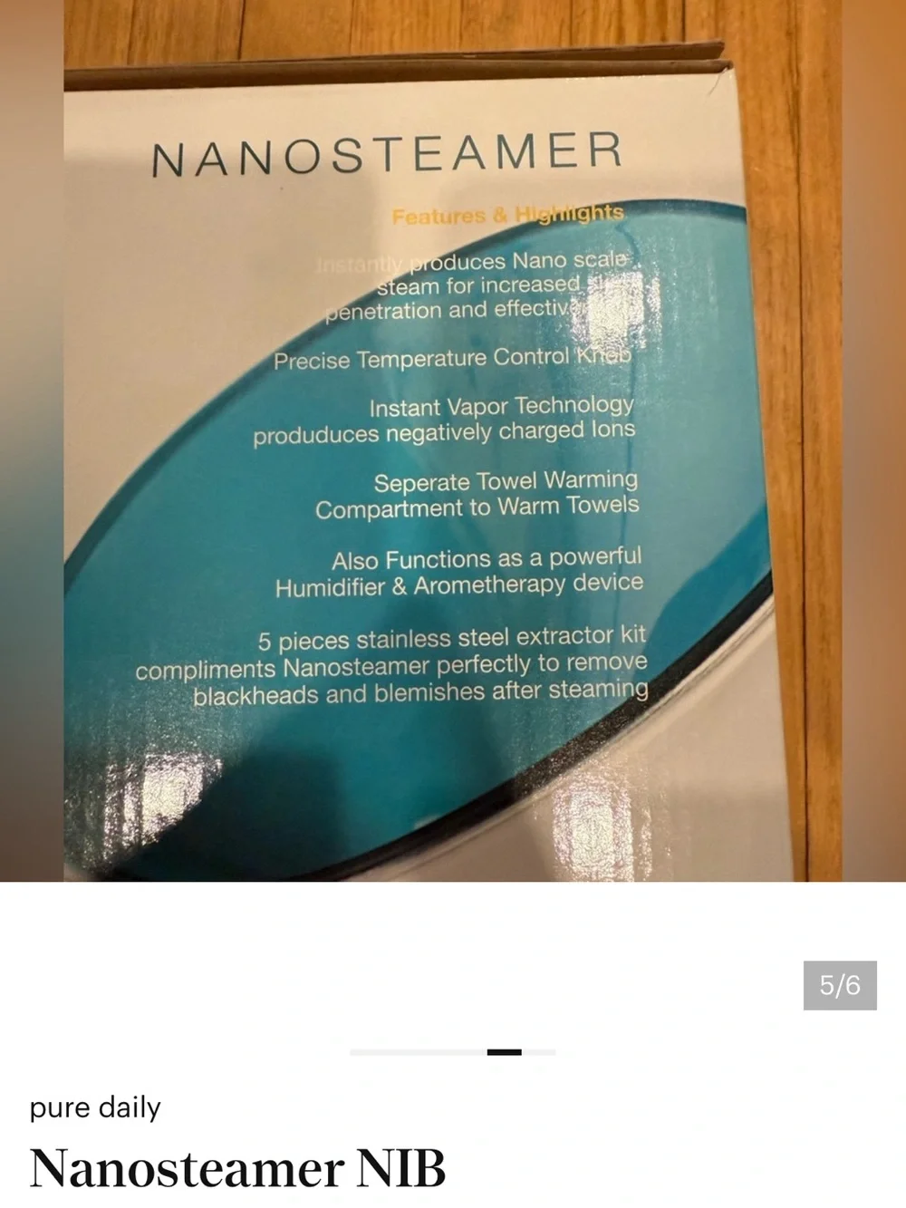 Pure Nanosteamer , facial steamer, towel warmer and humidifier